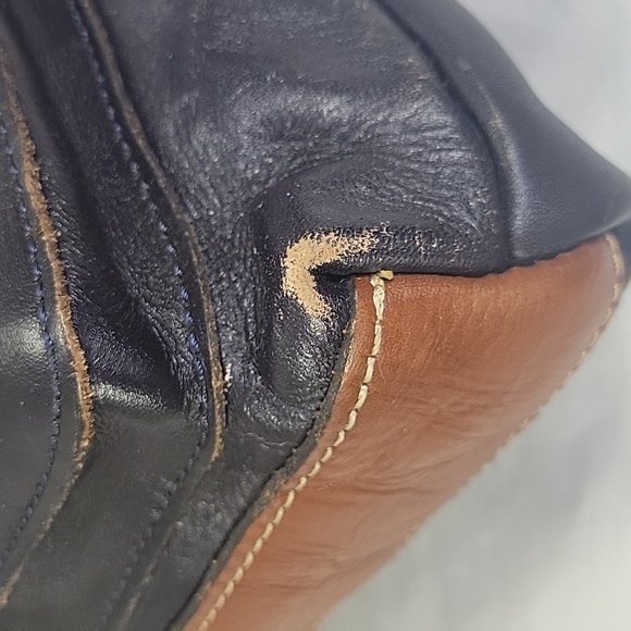 Patricia Nash Navy Blue Leather Crossbody Shoulder Bag - Picture 11 of 16